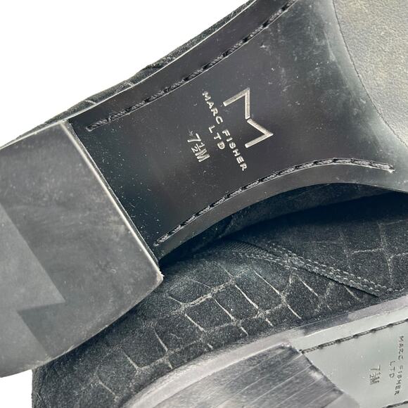 Marc Fisher Women's Black  Yale Pointy Toe Chelsea Bootie‎ Size 7.5 - Picture 10 of 11